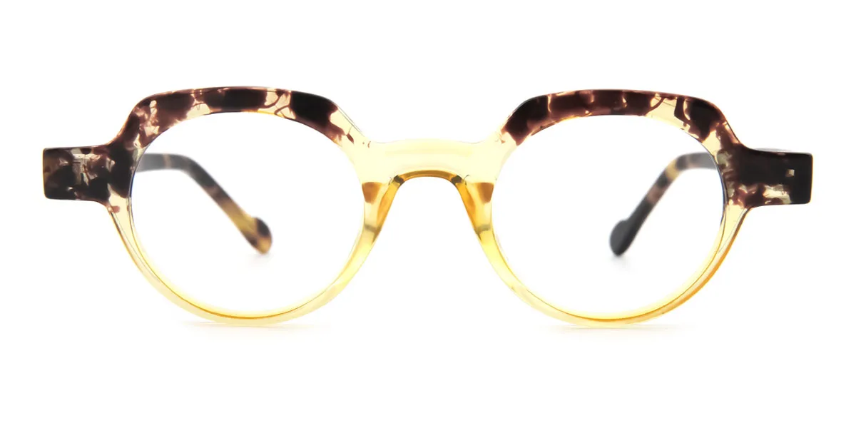 Tortoiseshell Geometric Retro Gorgeous Custom Engraving Eyeglasses | WhereLight