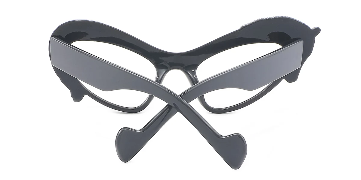 Grey Cateye Unique  Eyeglasses | WhereLight