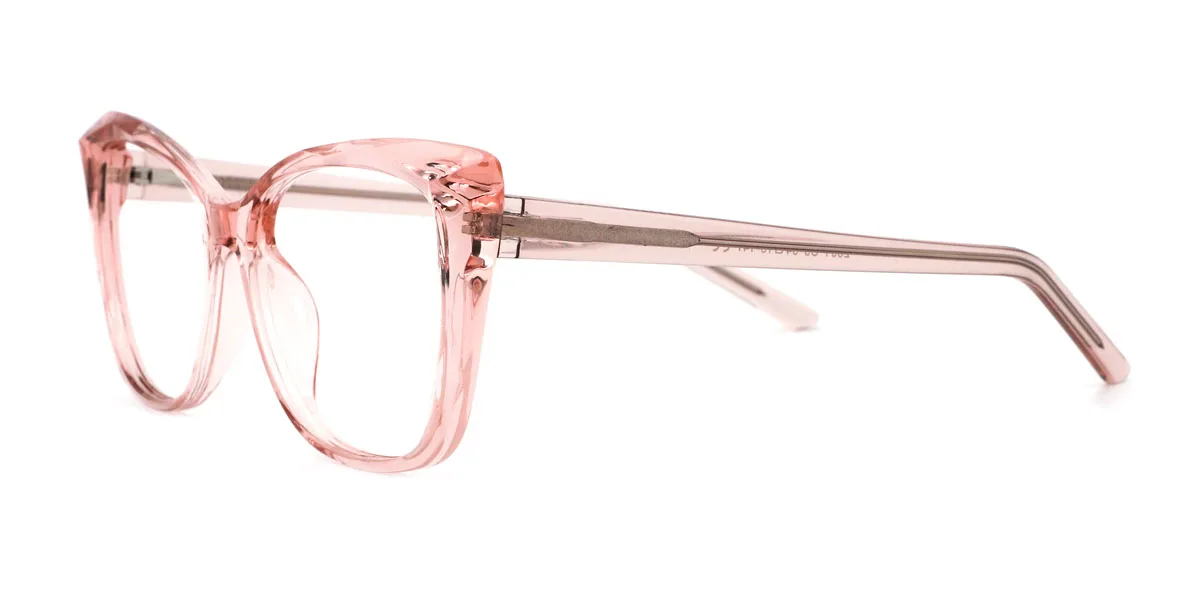 Pink Cateye Classic Spring Hinges Custom Engraving Eyeglasses | WhereLight