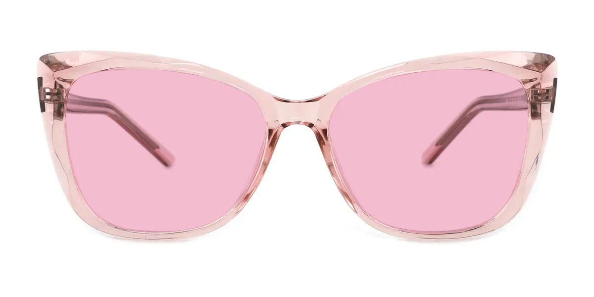 Pink Cateye Classic Spring Hinges Custom Engraving Eyeglasses | WhereLight