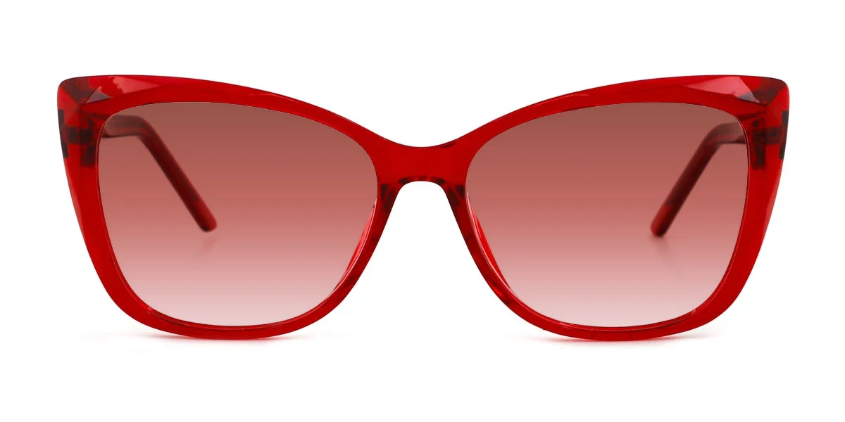 Red Cateye Classic Spring Hinges Custom Engraving Eyeglasses | WhereLight