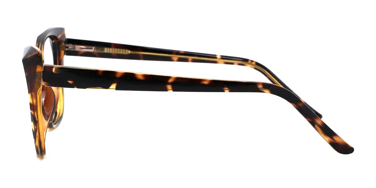Tortoiseshell Cateye Classic Spring Hinges Custom Engraving Eyeglasses | WhereLight