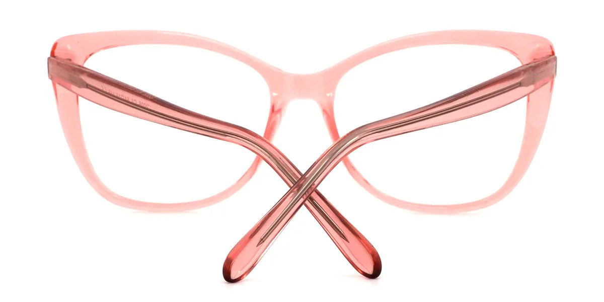 Pink Oval Classic Spring Hinges Custom Engraving Eyeglasses | WhereLight