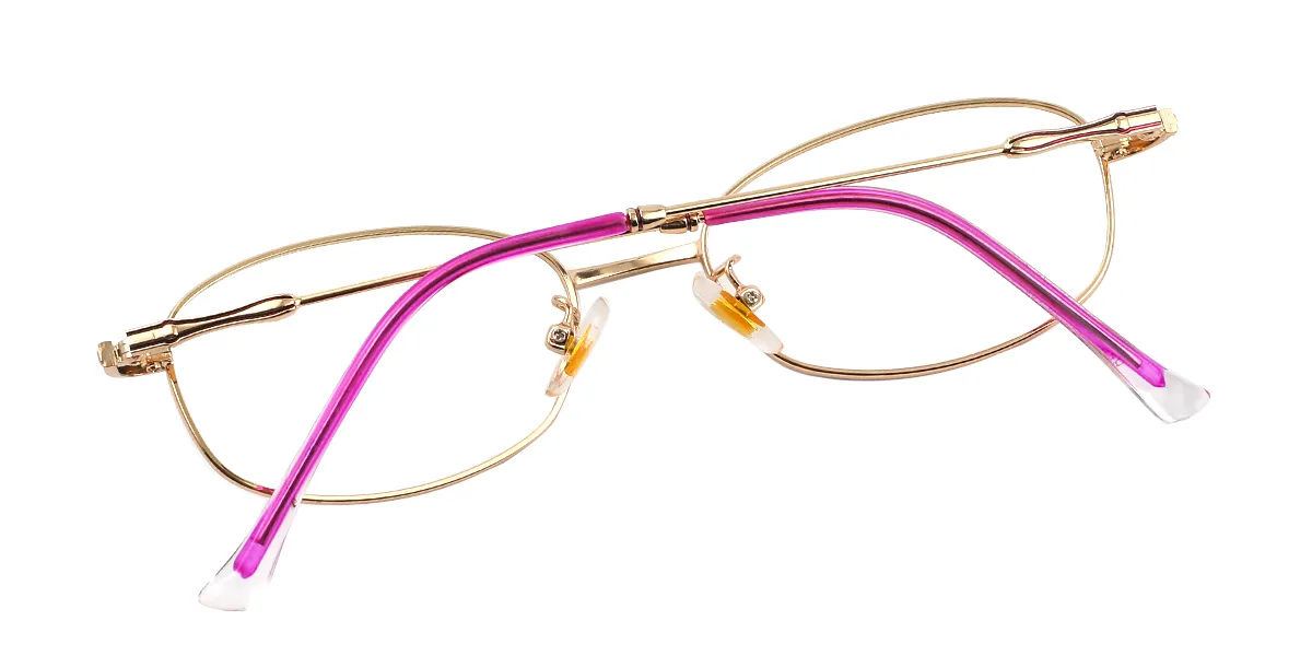 Purple Oval Simple Classic Super Light Custom Engraving Eyeglasses | WhereLight
