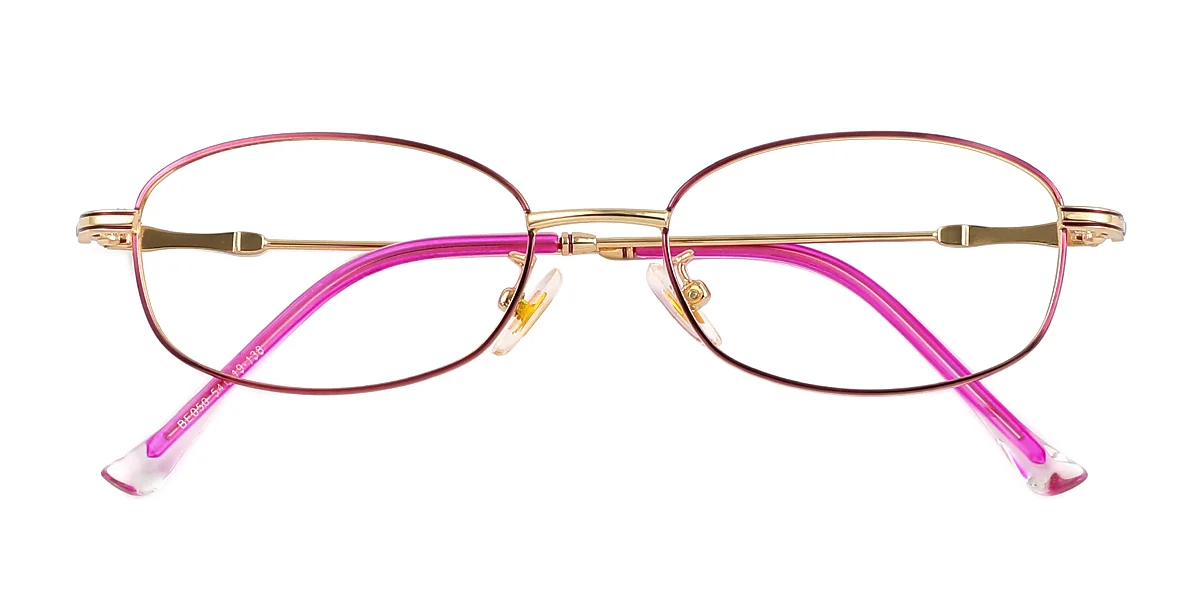 Purple Oval Simple Classic Super Light Custom Engraving Eyeglasses | WhereLight