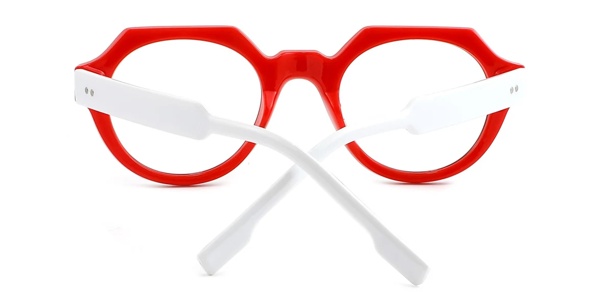 Red Geometric Gorgeous  Eyeglasses | WhereLight