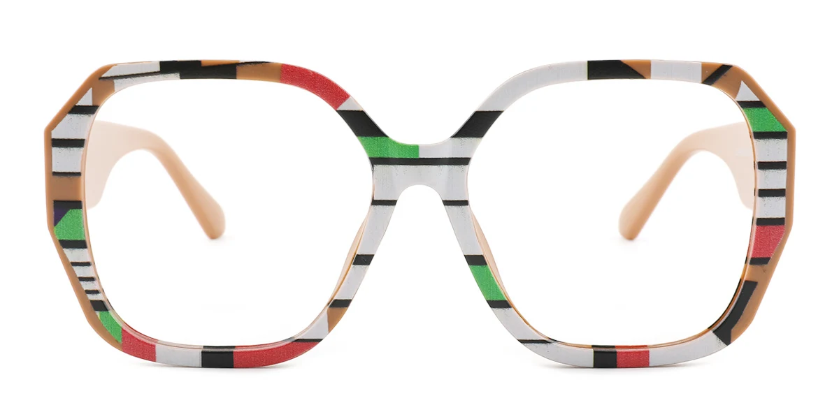 Brown Geometric Gorgeous  Eyeglasses | WhereLight