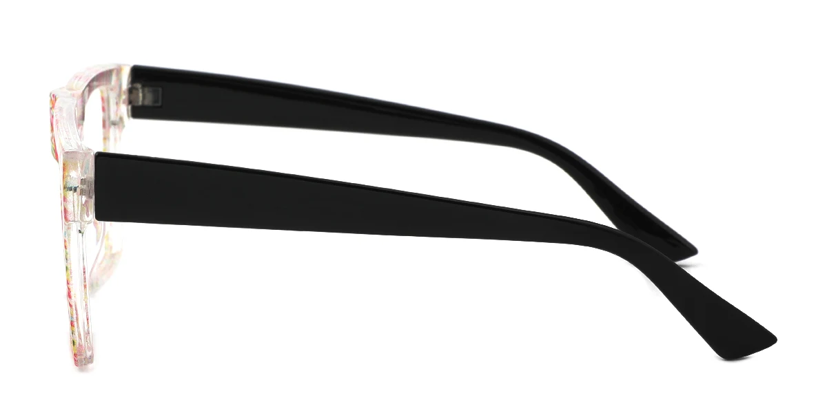 Black Rectangle Aviator Classic Custom Engraving Eyeglasses | WhereLight