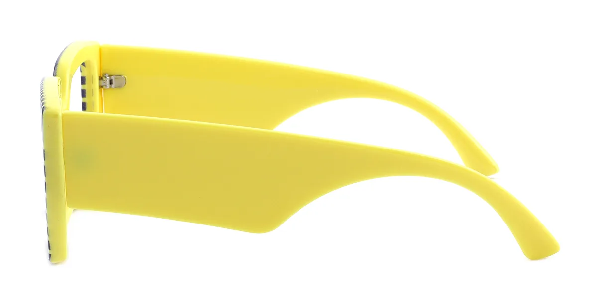 Yellow Irregular Simple Retro Custom Engraving Eyeglasses | WhereLight