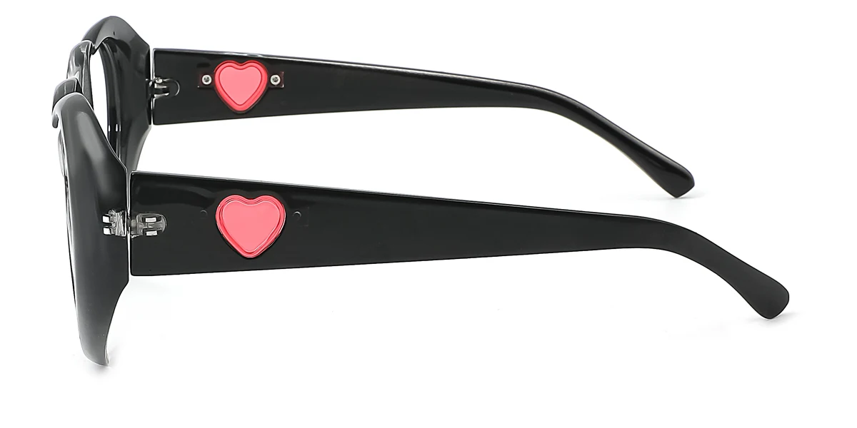 Black Heart Retro Unique Gorgeous Custom Engraving Eyeglasses | WhereLight