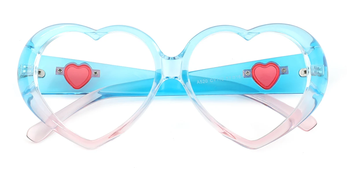 Blue Heart Retro Unique Gorgeous Custom Engraving Eyeglasses | WhereLight