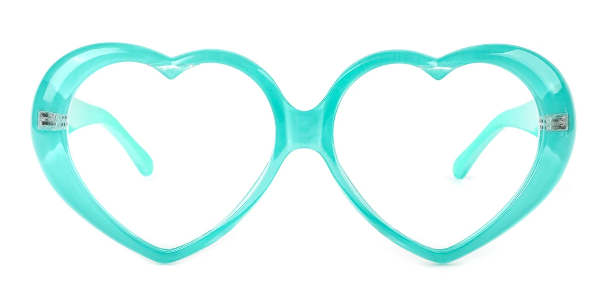 Green Heart Retro Unique Gorgeous Custom Engraving Eyeglasses | WhereLight