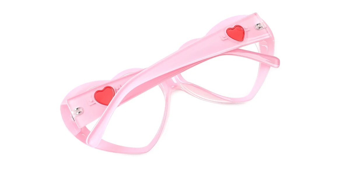 Pink Heart Retro Unique Gorgeous Custom Engraving Eyeglasses | WhereLight