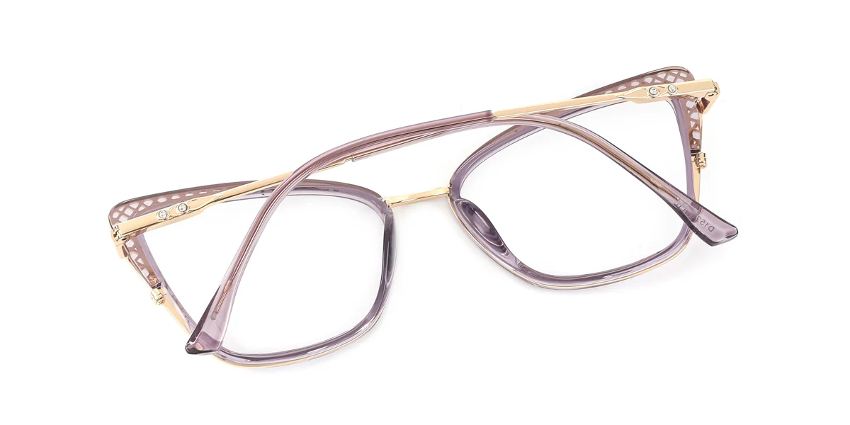 Purple Cateye Gorgeous Spring Hinges Eyeglasses | WhereLight