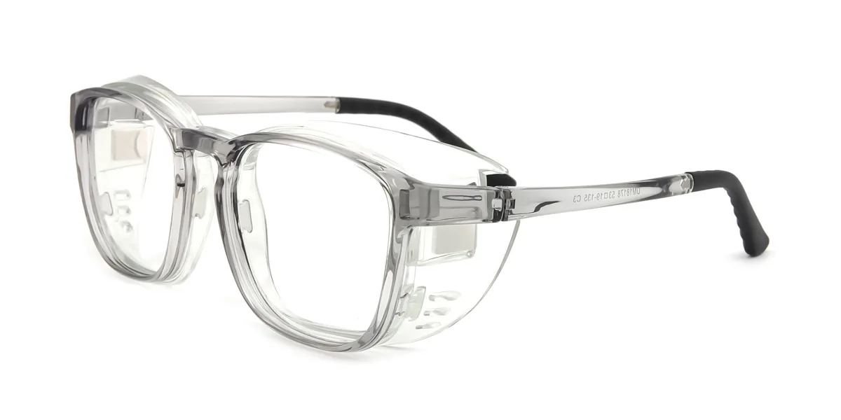 Grey Rectangle Classic Custom Engraving Eyeglasses | WhereLight