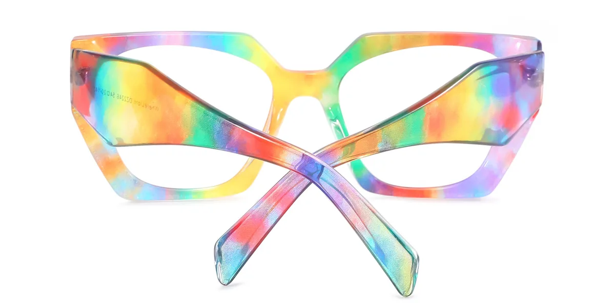 Multicolor Irregular Retro Custom Engraving Eyeglasses | WhereLight