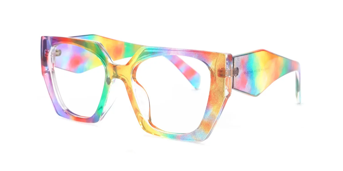 Multicolor Irregular Retro Custom Engraving Eyeglasses | WhereLight