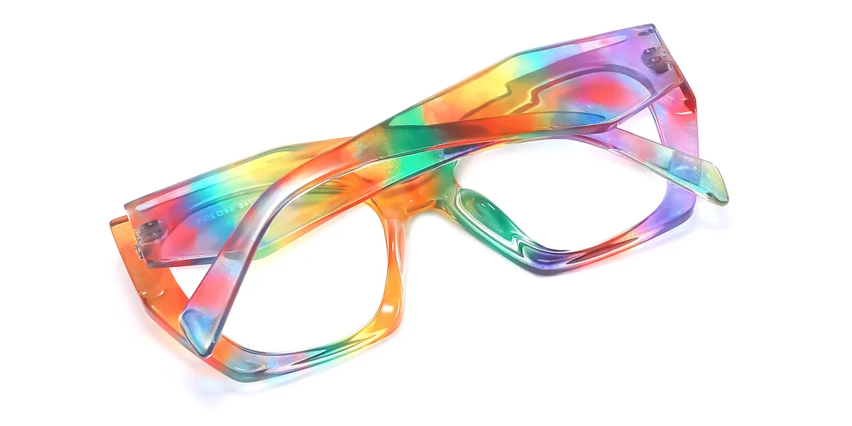 Multicolor Irregular Retro Custom Engraving Eyeglasses | WhereLight