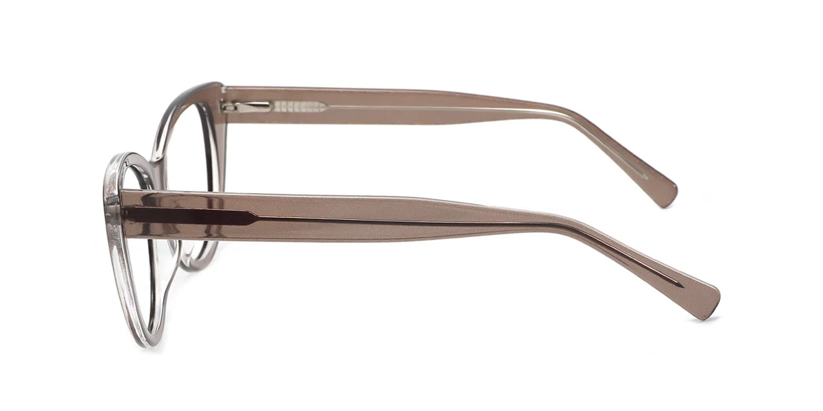 Brown Cateye Unique Spring Hinges Eyeglasses | WhereLight