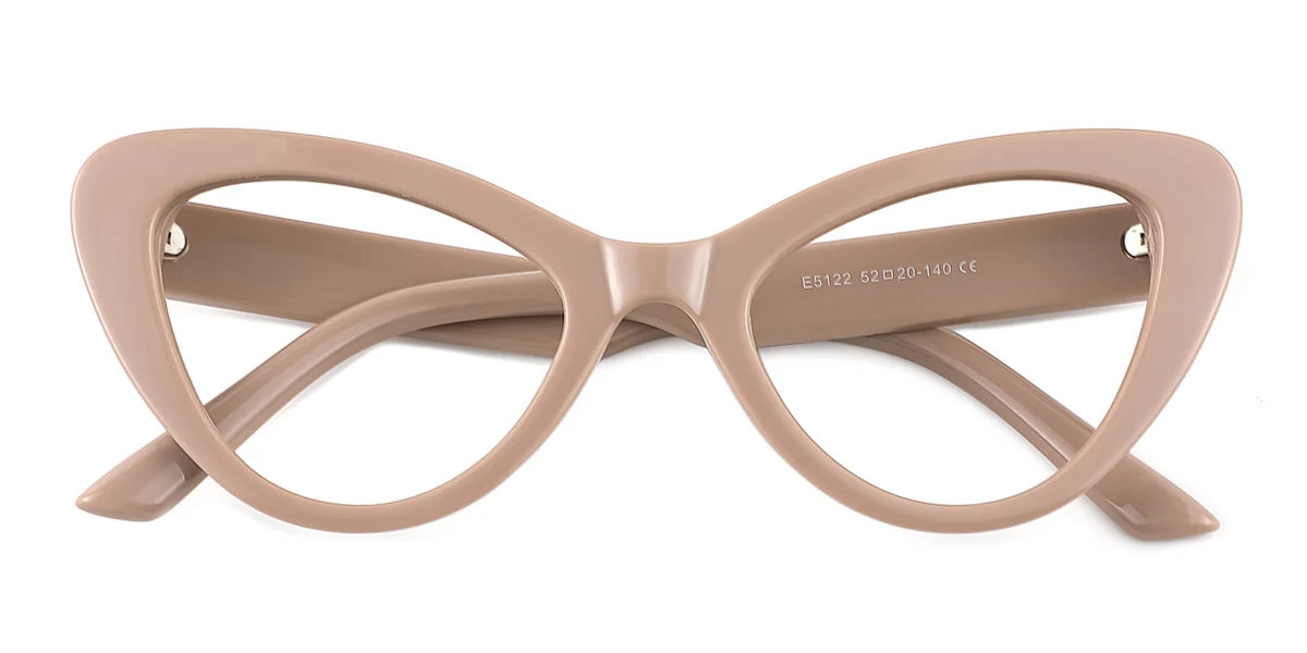 Brown Cateye Simple Classic  Eyeglasses | WhereLight