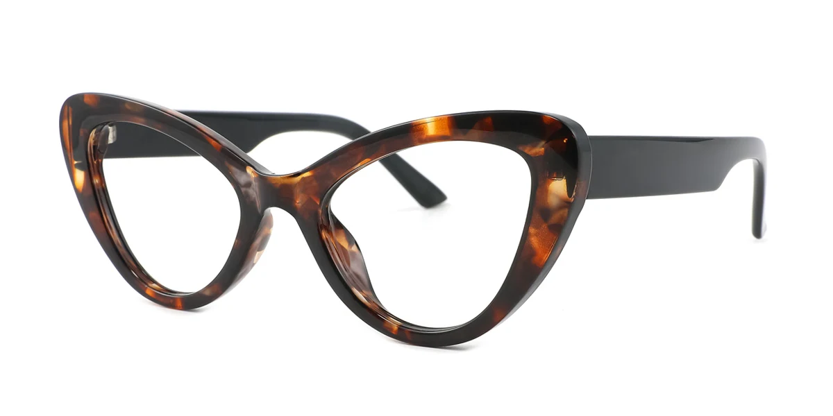 Tortoiseshell Cateye Simple Classic  Eyeglasses | WhereLight