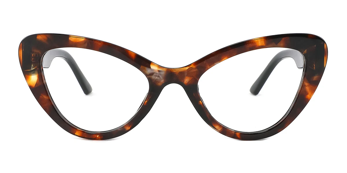 Tortoiseshell Cateye Simple Classic  Eyeglasses | WhereLight