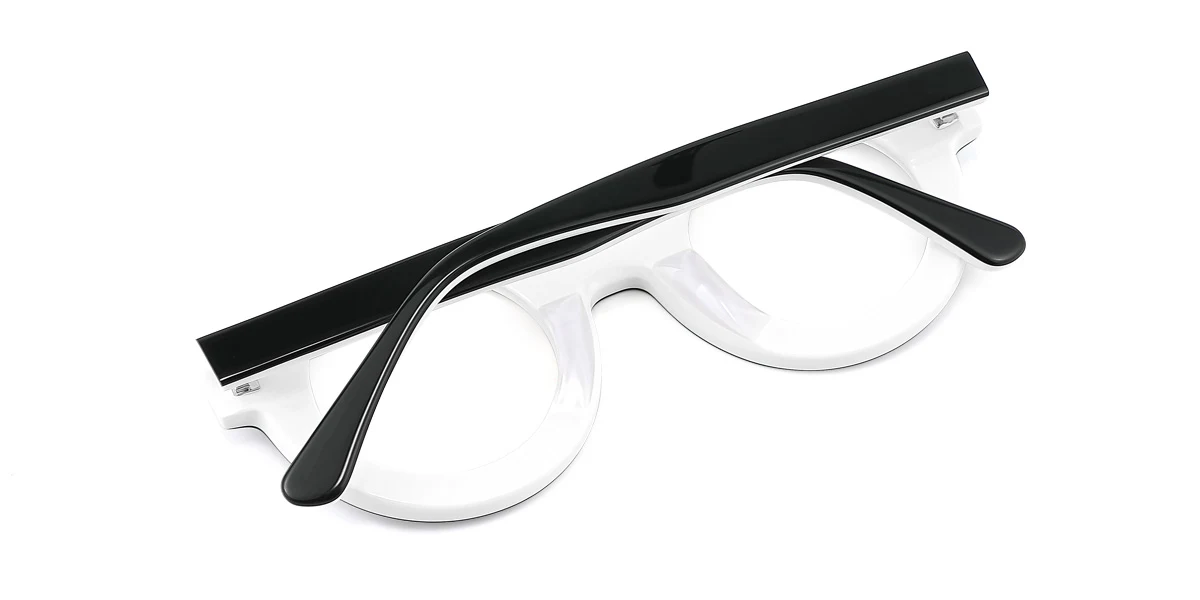 Black Round Simple Classic  Eyeglasses | WhereLight
