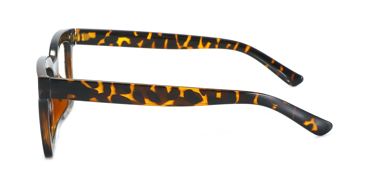 Tortoiseshell Rectangle Unique  Eyeglasses | WhereLight