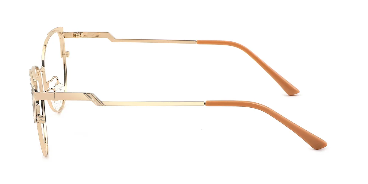 Brown Cateye Unique Gorgeous Rhinestone  Eyeglasses | WhereLight