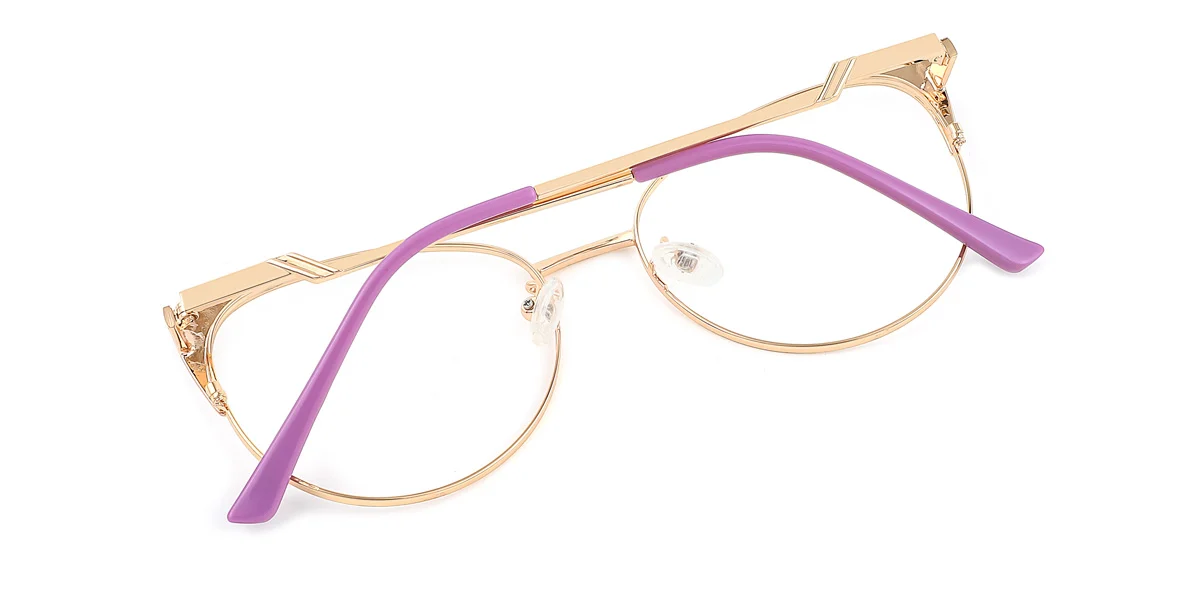 Purple Cateye Unique Gorgeous Rhinestone  Eyeglasses | WhereLight