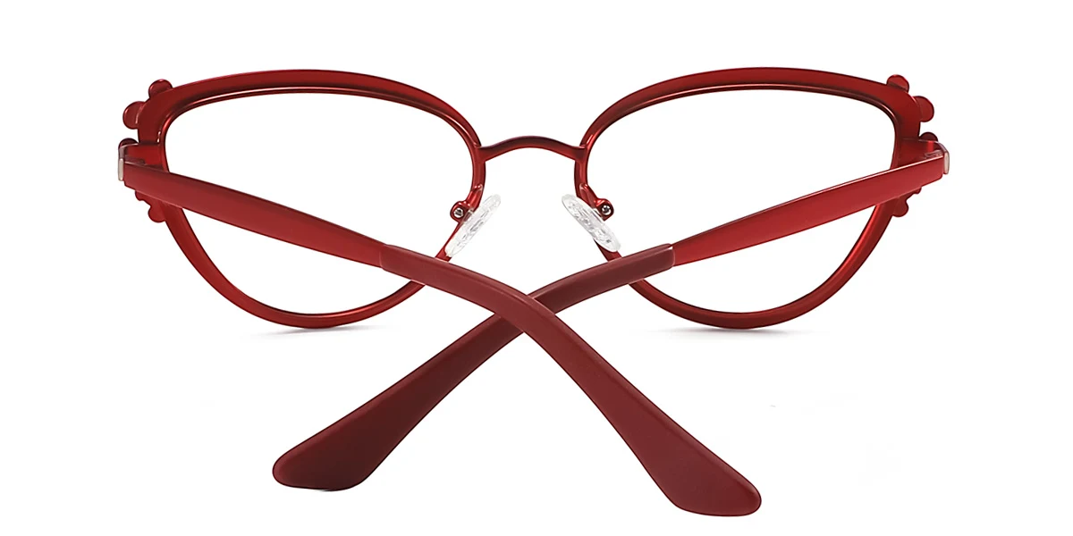 Red Cateye Unique Custom Engraving Eyeglasses | WhereLight