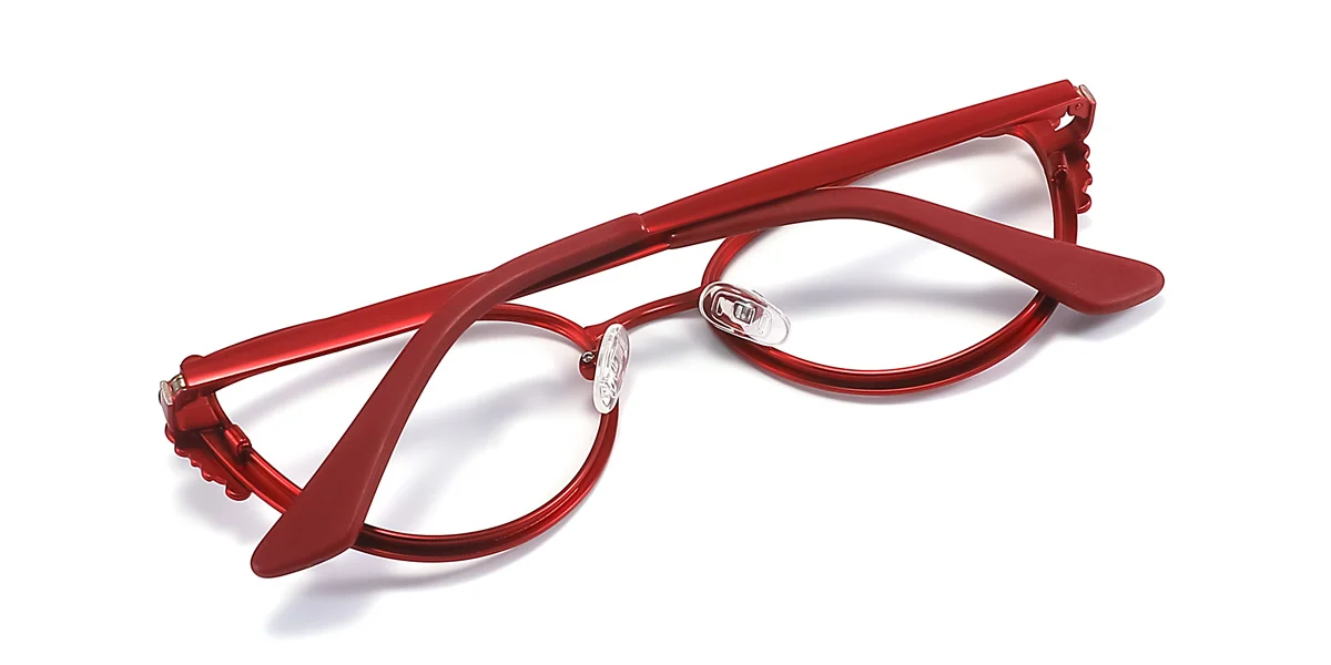 Red Cateye Unique Custom Engraving Eyeglasses | WhereLight