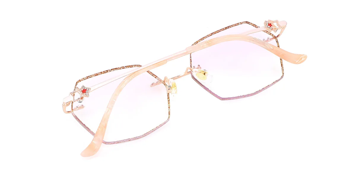 Pink Geometric Butterfly Gorgeous Custom Engraving Handmade Glasses | WhereLight