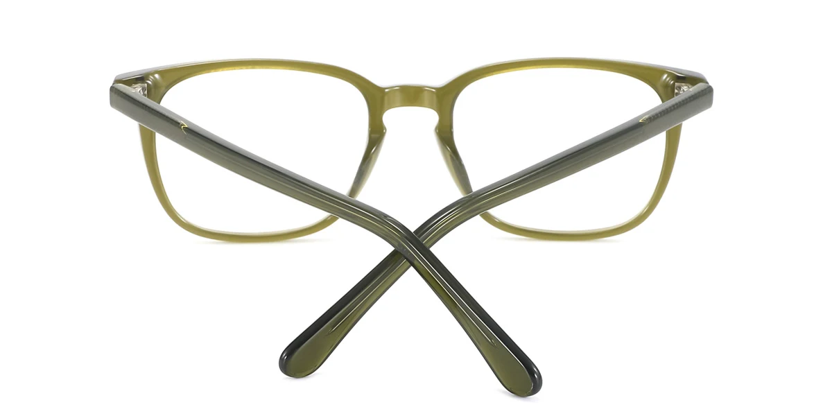 Green Rectangle Classic  Eyeglasses | WhereLight