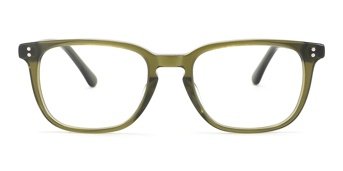 Green Rectangle Classic  Eyeglasses | WhereLight