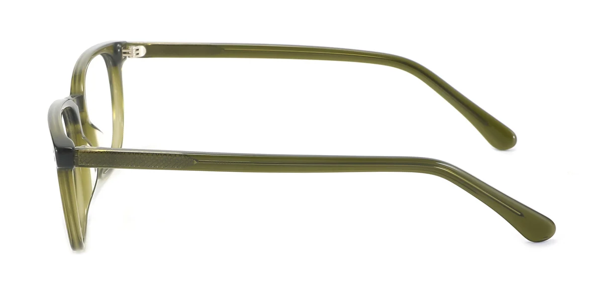 Green Rectangle Classic  Eyeglasses | WhereLight