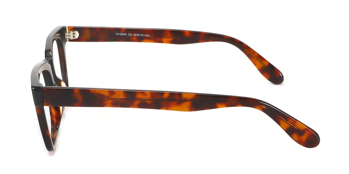 Tortoiseshell Rectangle Classic  Eyeglasses | WhereLight