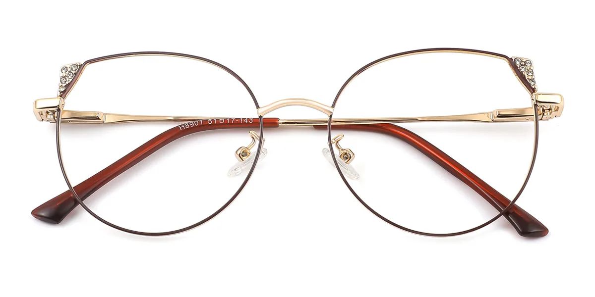 Red Cateye Unique Gorgeous Spring Hinges Eyeglasses | WhereLight