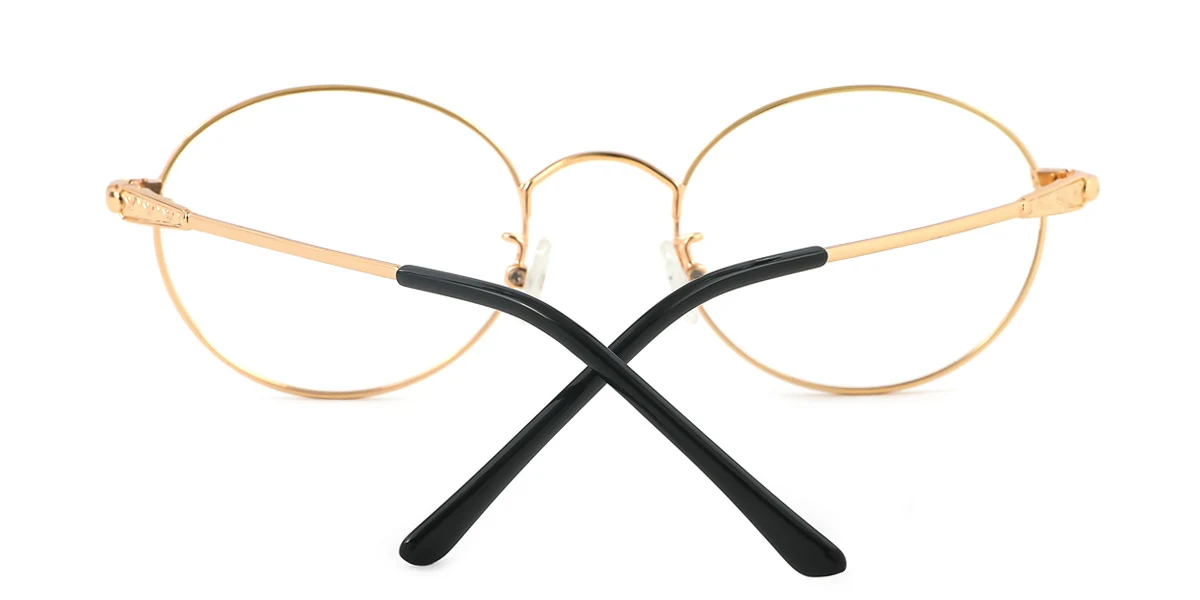 Black Oval Unique Gorgeous Spring Hinges Eyeglasses | WhereLight
