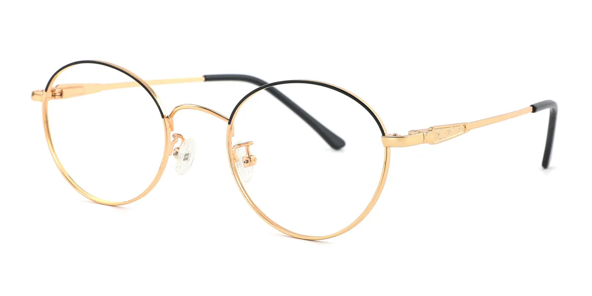 Black Oval Unique Gorgeous Spring Hinges Eyeglasses | WhereLight