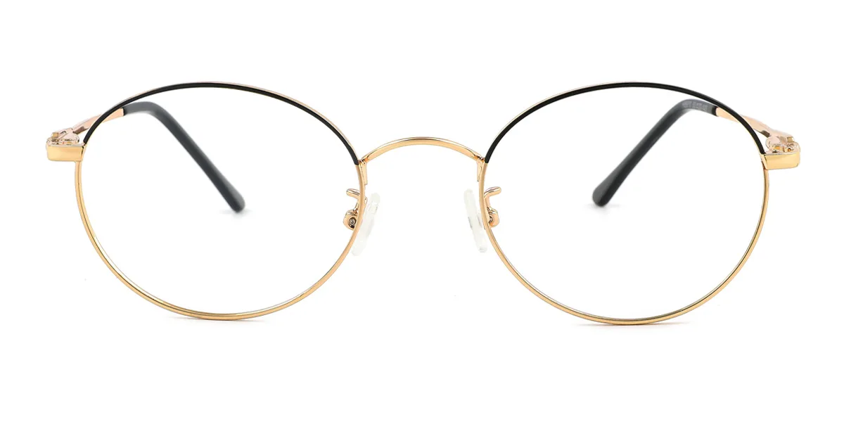 Black Oval Unique Gorgeous Spring Hinges Eyeglasses | WhereLight