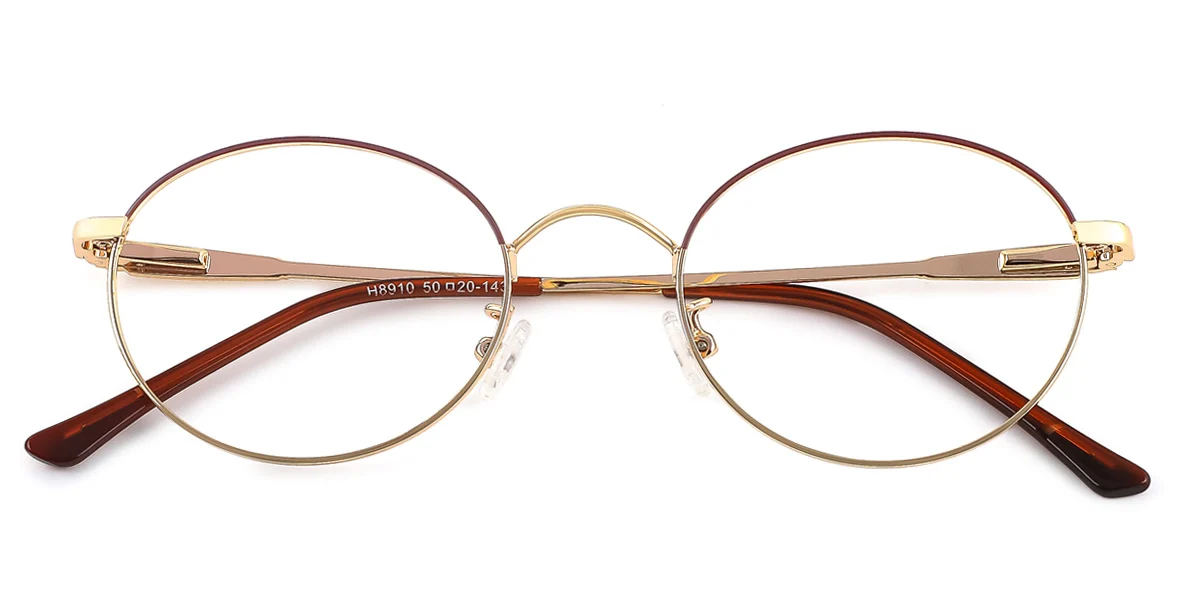 Red Oval Unique Gorgeous Spring Hinges Eyeglasses | WhereLight