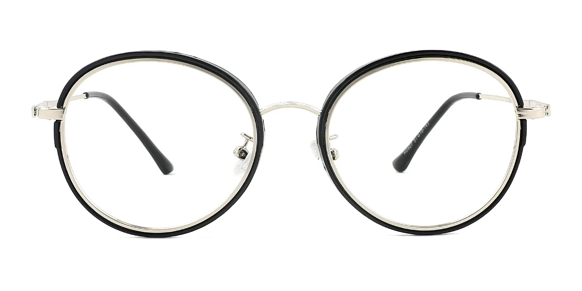 Black Round Oval Gorgeous  Eyeglasses | WhereLight