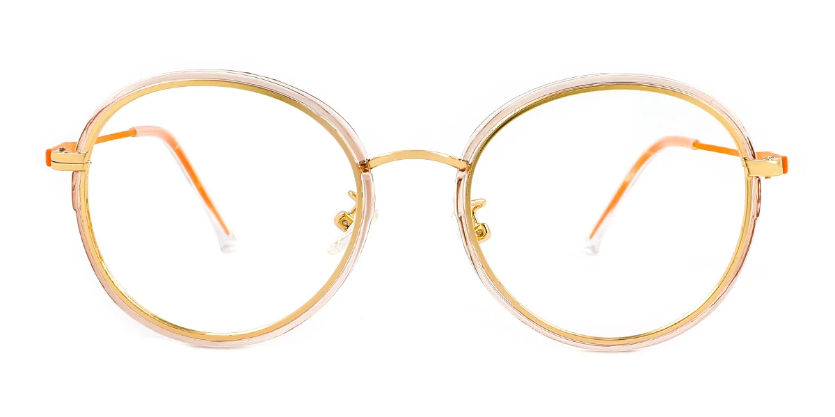 Orange Round Oval Gorgeous  Eyeglasses | WhereLight