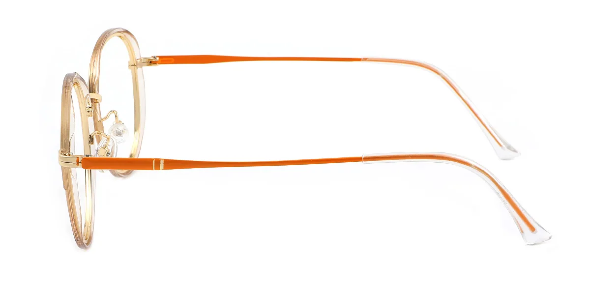 Orange Round Oval Gorgeous  Eyeglasses | WhereLight
