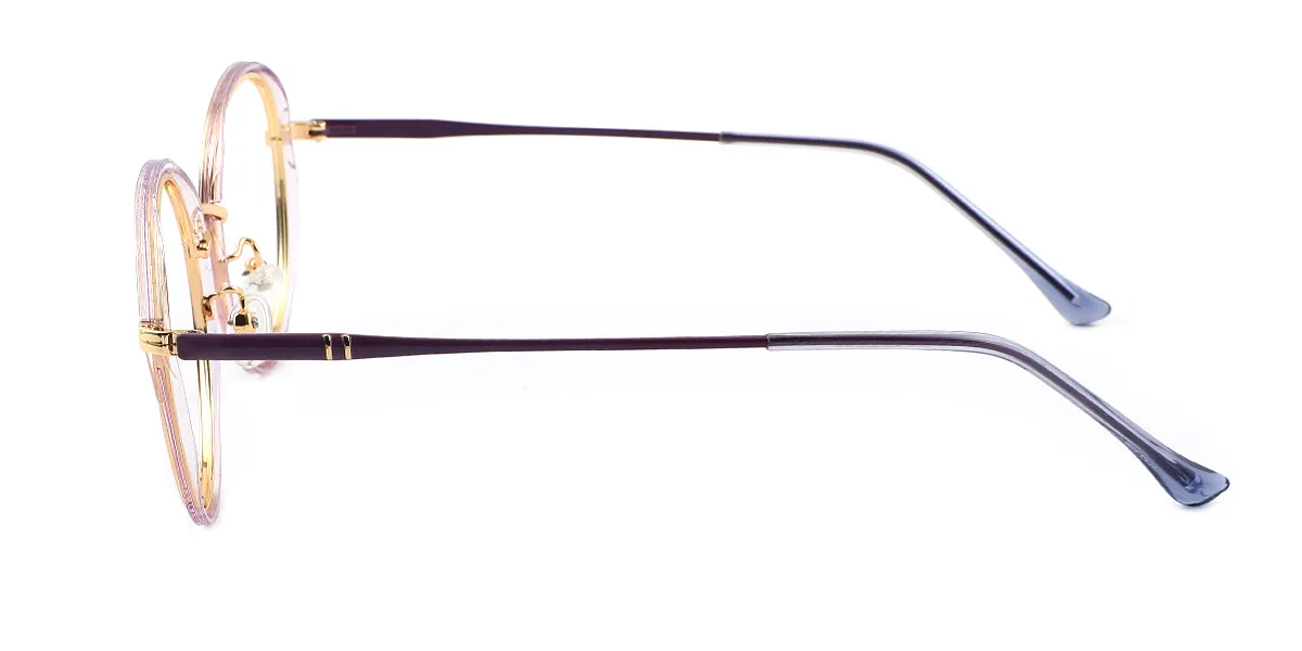 Purple Round Oval Gorgeous  Eyeglasses | WhereLight