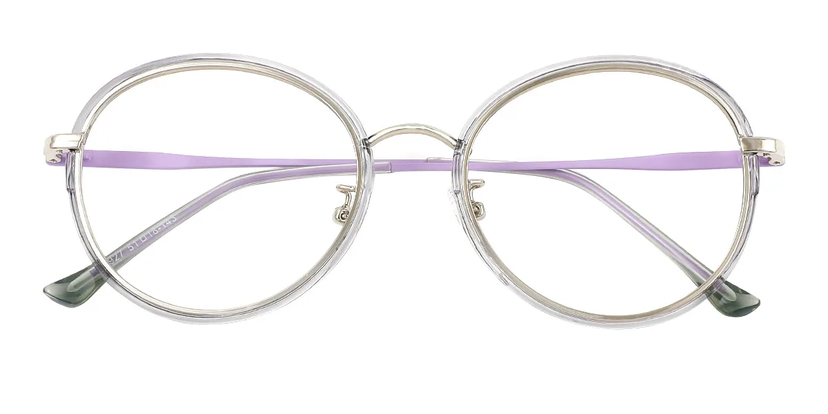 Silver Round Oval Gorgeous  Eyeglasses | WhereLight