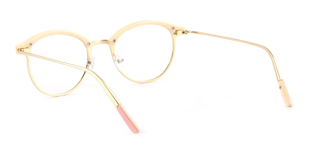 Pink Round Simple  Eyeglasses | WhereLight
