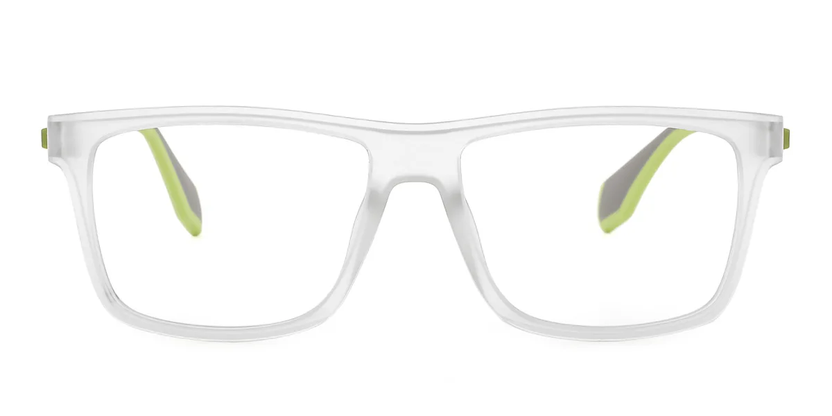 Clear Rectangle Simple Classic  Eyeglasses | WhereLight