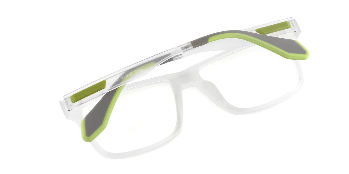 Clear Rectangle Simple Classic  Eyeglasses | WhereLight